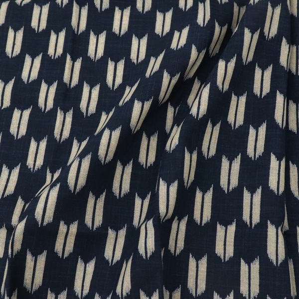 生地 和布 むら糸 プリント 矢絣 KR-7000 18A 【45×50cmカットクロス