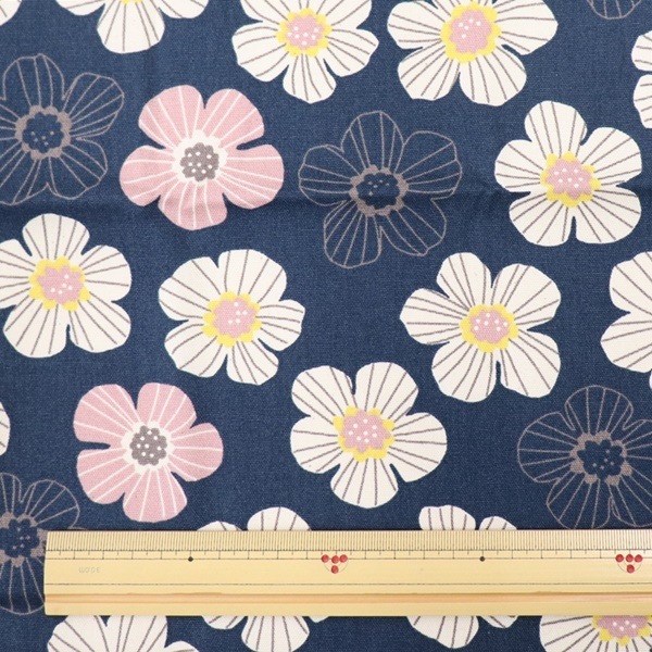 生地柄 生地 NINAオックス 花柄 【50cmカットクロス】 142-4356-B | 手芸