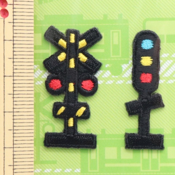 168TRAIN トレインシールワッペン 信号&踏切 PTR480-PTR481 | 手芸