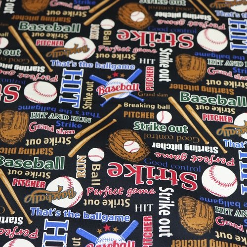 生地 オックスプリント ベースボール柄 | 手芸センタードリーム公式