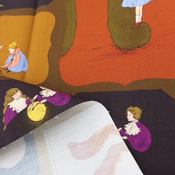 生地 くらはしれい オックスプリント おとぎばなしのくに【50cm
