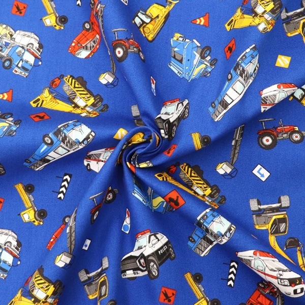 生地 生地 乗り物オックス 2025 入園入学 DR2409-4 | 手芸センター