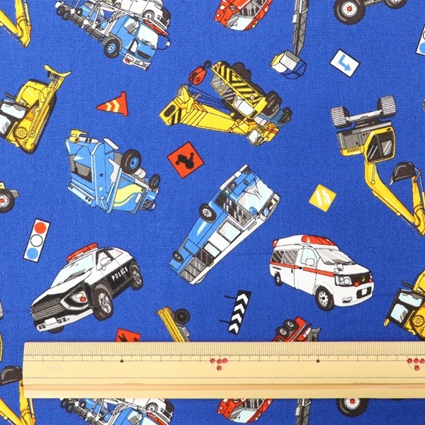 生地 生地 乗り物オックス 2025 入園入学 DR2409-4 | 手芸センター