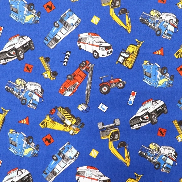 生地 生地 乗り物オックス 2025 入園入学 DR2409-4 | 手芸センター