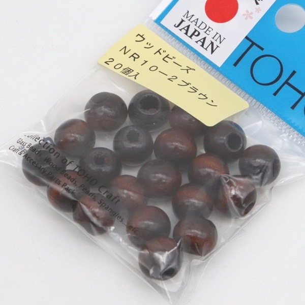 TOHO ウッドビーズ 10mm 20個入 NR10 | 手芸センタードリーム公式通販
