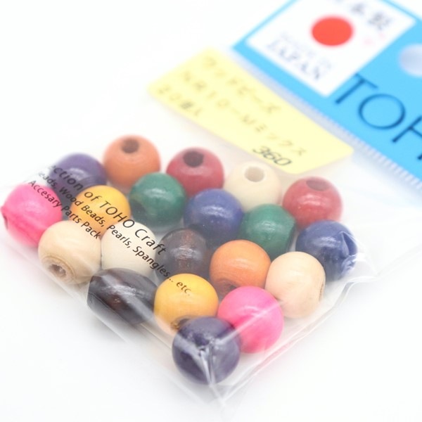 TOHO ウッドビーズ 10mm 20個入 NR10 | 手芸センタードリーム公式通販