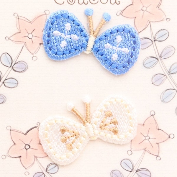 ワッペン Coucou ちょうちょ 2枚入 H457-945 | 手芸センター ワッペン Coucou ちょうちょ 2枚入 H457-945 | 手芸センター