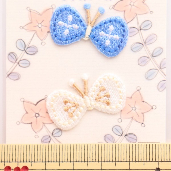 ワッペン Coucou ちょうちょ 2枚入 H457-945 | 手芸センタードリーム