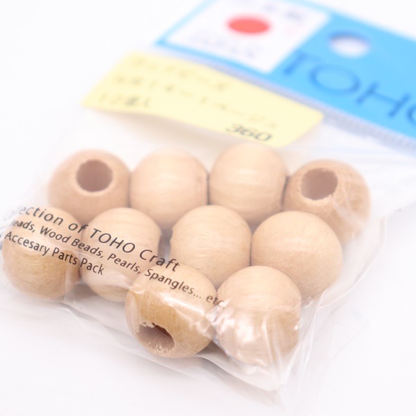 TOHO ウッドビーズ 14mm 10個入 NR14 | 手芸センタードリーム