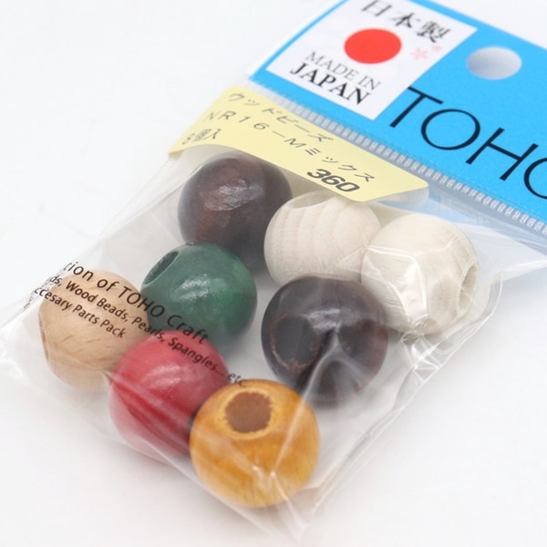 TOHO ウッドビーズ 16mm 8個入 NR16 | 手芸センタードリーム公式通販サイト