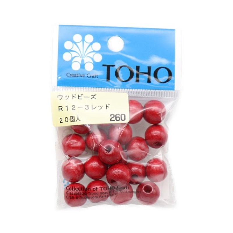 トーホー ウッドビーズ アクセサリー 12mm 手芸用品 10 取寄 Nr12 7