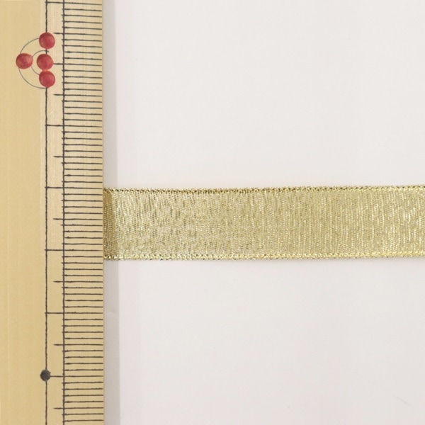 ラメタフタリボン ゴールド 11mm幅（50cm単位） | 手芸センター