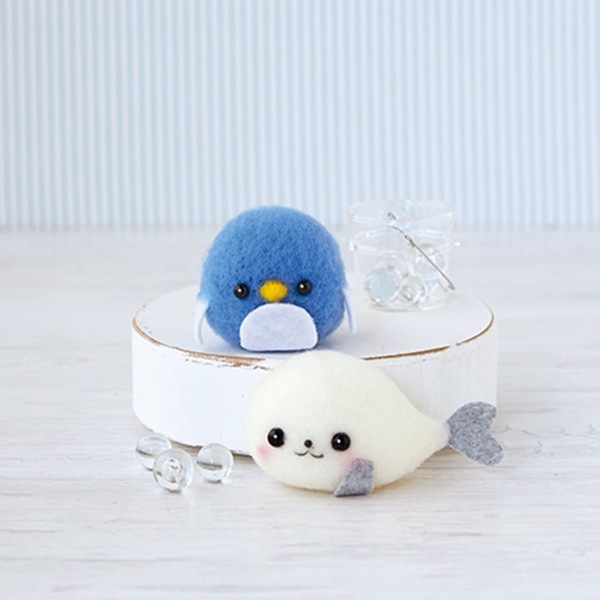 ハマナカ マルからつくるキット あざらし＆ペンギン ニードル