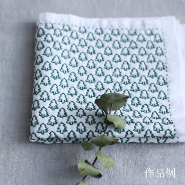 DARUMA だるま 刺し子キット 刺し子ふきん 三角屋根の家 白 1158 一