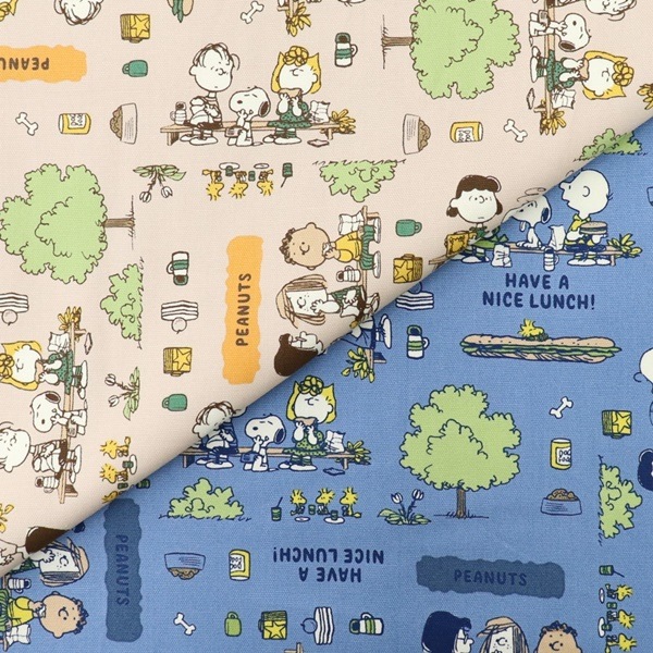 生地 入園入学 キャラクター オックス ピーナッツ スヌーピー ランチ柄