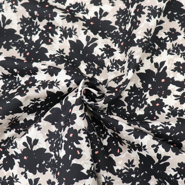 生地 綿麻キャンブリックプリント 花柄 254504-1～3 | 手芸センター