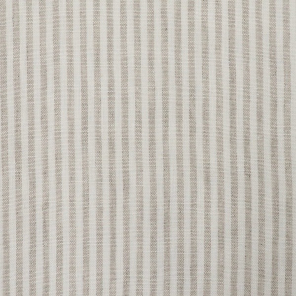 20%OFF処分価格】生地 麻100% 先染め ストライプ 生成×オフ 2315-10 