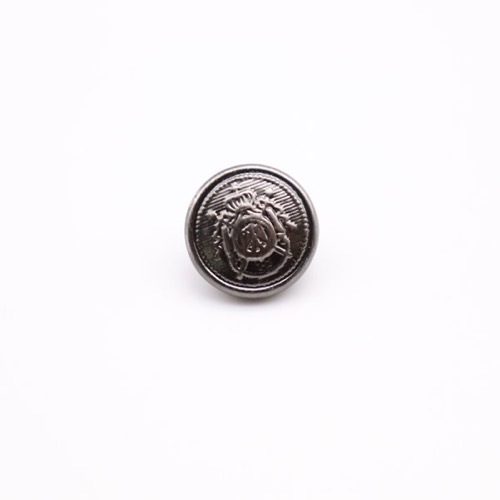 ボタン エンブレム アンティークシルバー 15mm 1個入 | 手芸センター