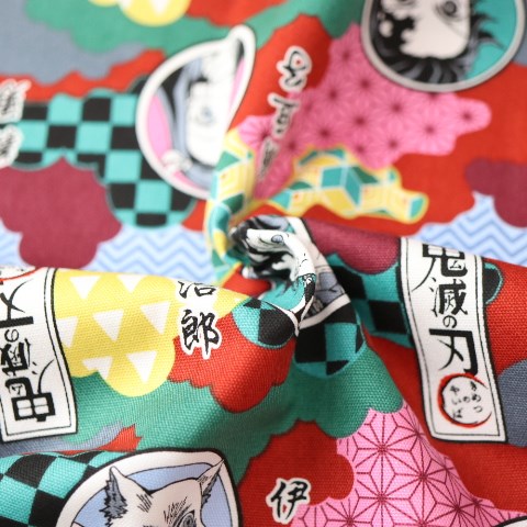 大特価処分】生地 鬼滅の刃 オックス 2 フェイス柄 | 手芸センター