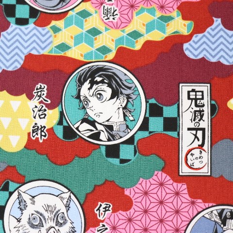 大特価処分】生地 鬼滅の刃 オックス 2 フェイス柄 | 手芸センター