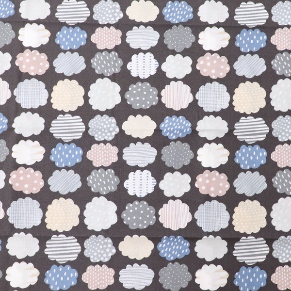 生地 Kippisシーチング 晴れときどき雲柄 【50cmカットクロス