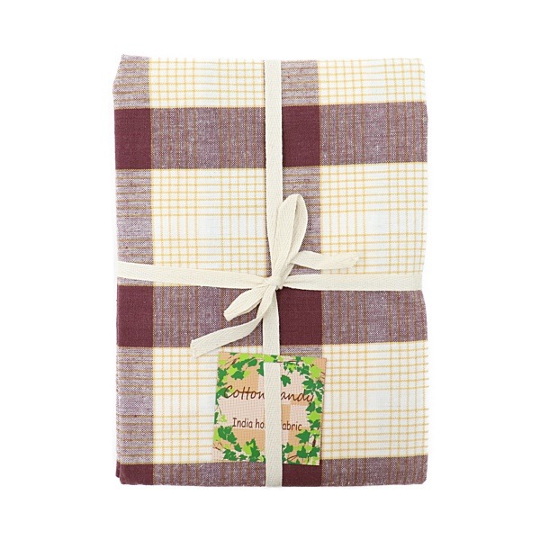 処分価格】生地 インド先染めチェック 【1.5mカットクロス】 1317-1