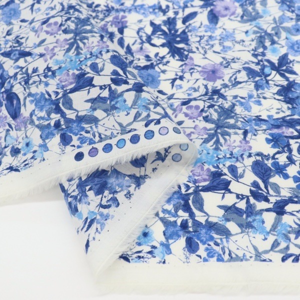 生地見本☆花柄１ 生地 80ローン高密度プリント フラワー柄 R9007-1 | 手芸