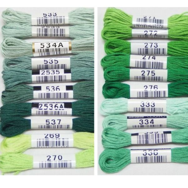 コスモ25番刺繍糸【緑系】（No.2） | 手芸センタードリーム公式通販サイト