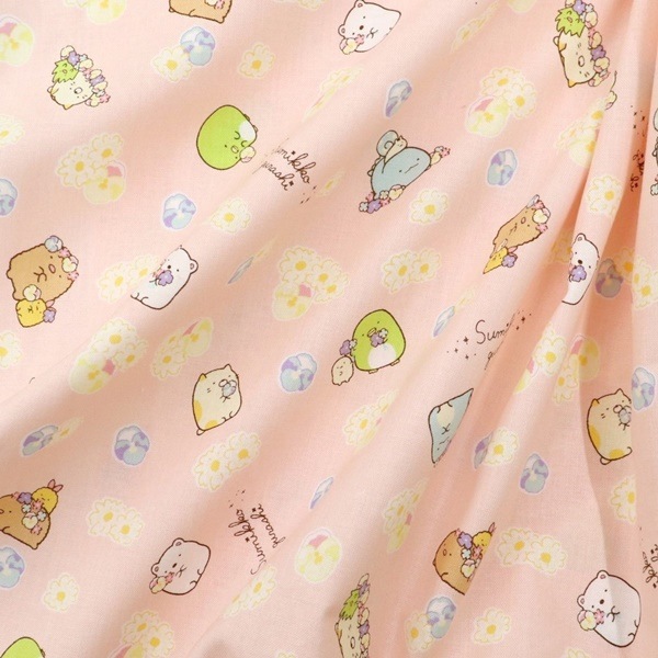 生地 入園入学 キャラクター シーチング すみっコぐらし 小花柄