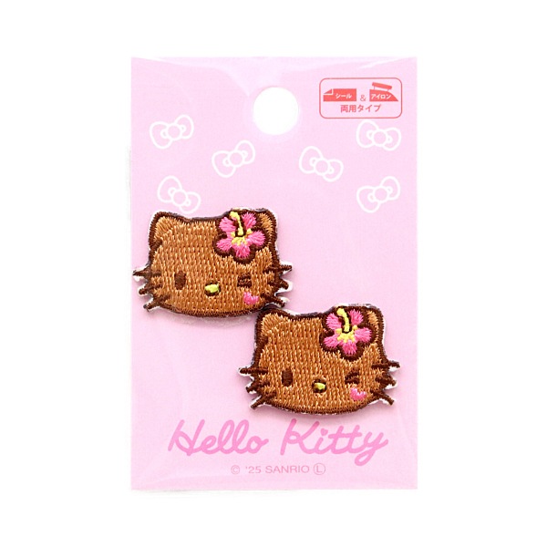 ハローキティ ミニワッペン シール＆アイロン両用タイプ KT 日焼け 2枚