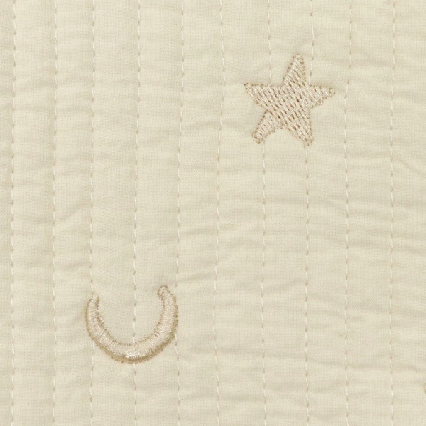 生地 イブル刺繍キルト 月と星柄 【65cm×90cmカットクロス】 HS2326-2