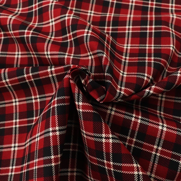 生地 シーチングプリント タータンチェック柄 DR11560-2 | 手芸