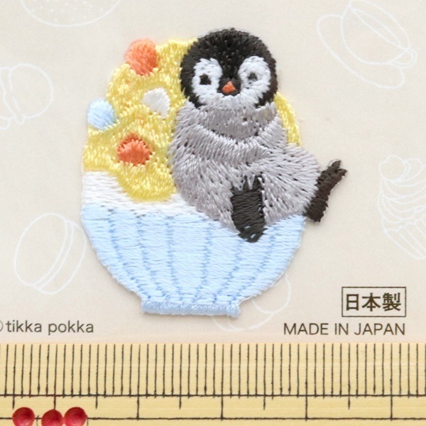 ワッペン DREAM OF SWEETS ペンギンとかき氷 H459-110 | 手芸