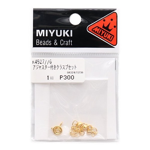MIYUKI アジャスタ－付クラスプセット ゴールド色 1組入 K4527/G
