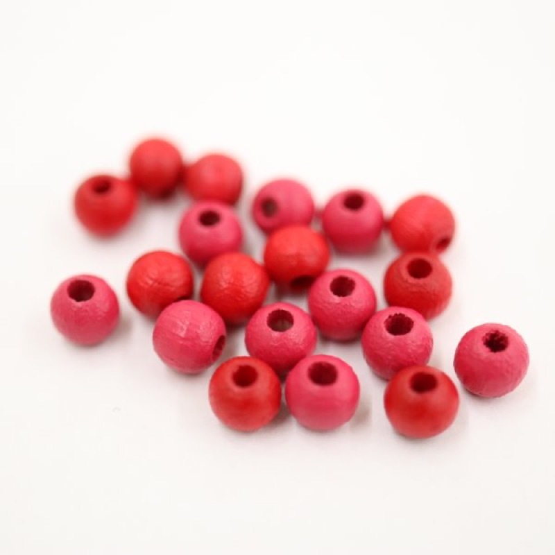 【有料会員50%OFF】カラフルウッドビーズ 丸玉5mm 2色パック各10個入-手芸センタードリーム通販ネットショップ