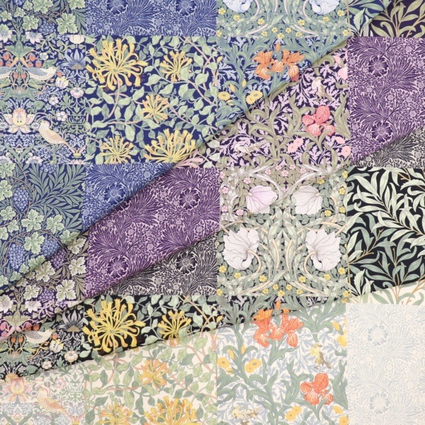 生地 V＆A William Morris シーチング モリスモザイク柄 VA10031