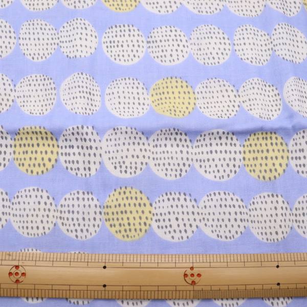 生地 kippis ダブルガーゼ 雨のしずく柄【50cmカットクロス】 | 手芸