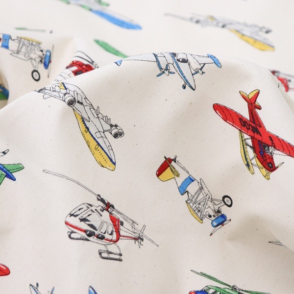 生地 オックスプリント 2024 入園入学 空飛ぶ乗り物柄 DR2309-10