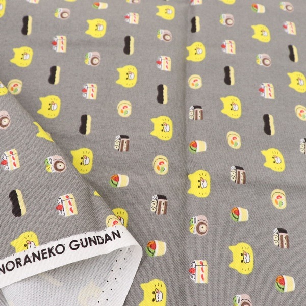 生地 ノラネコぐんだん ファブリック オックス ノラネコスイーツ柄