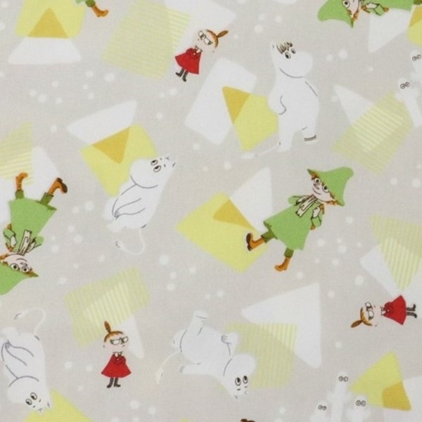 生地 入園入学 キャラクター オックス ムーミン アニメーション幾何柄