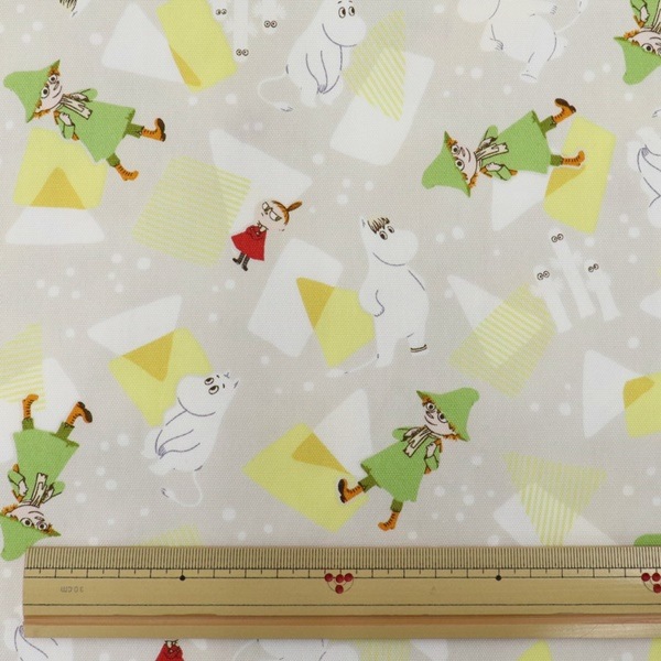 ムーミン 生地 入園入学 キャラクター オックス ムーミン アニメーション幾何柄