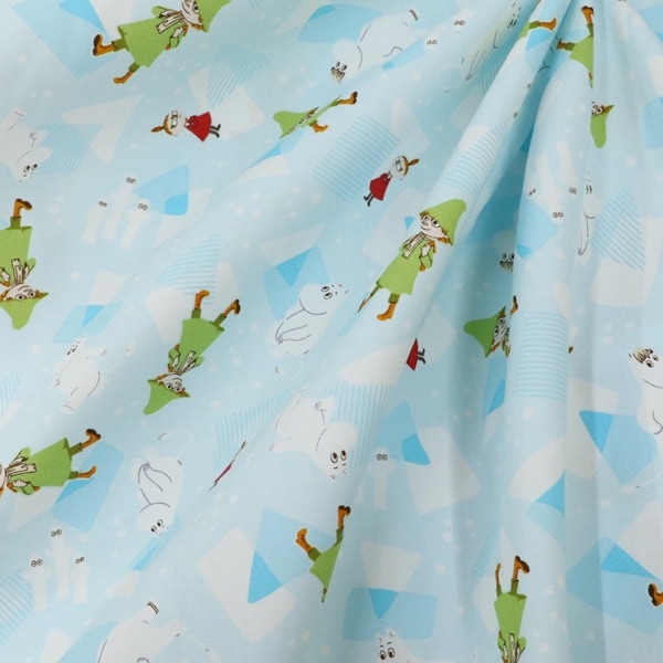 生地 入園入学 キャラクター オックス ムーミン アニメーション幾何柄