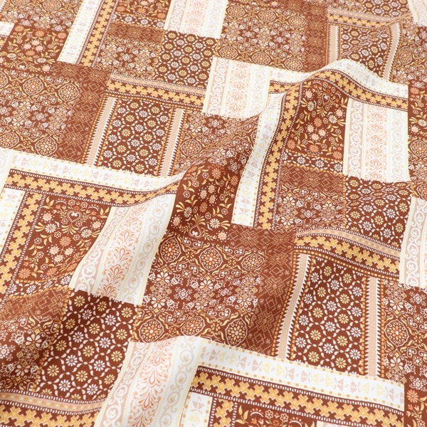 30%OFF】生地 ビエラプリント オリエンタル パッチワーク風 花柄