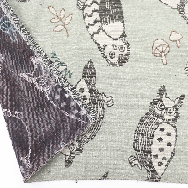 30%OFFセール価格】生地 ゴブラン フクロウ柄 【1.5mカットクロス