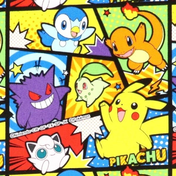 生地 ポケモン コミック柄 オックス マルチ G-6232D-1A | 手芸