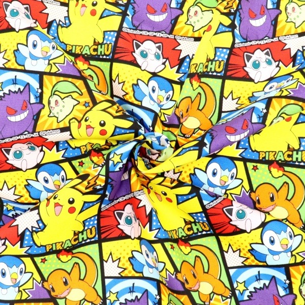 生地 ポケモン コミック柄 オックス マルチ G-6232D-1A | 手芸センター
