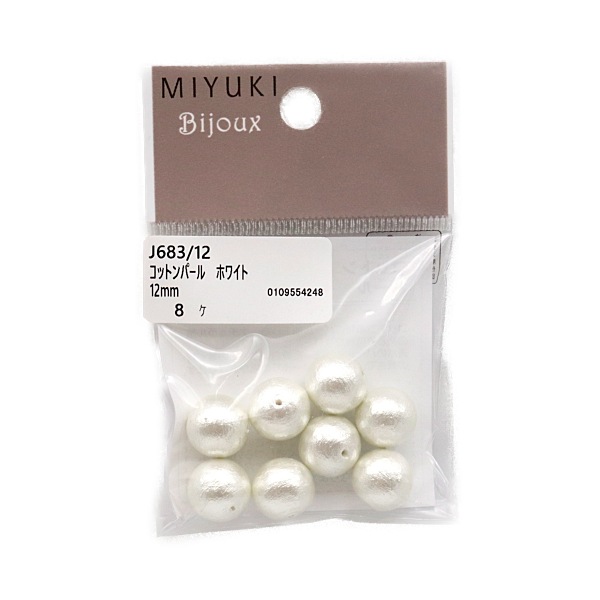 MIYUKI Bijoux ���åȥ�ѡ��� 12mm 8���� �ۥ磻�� J683/12