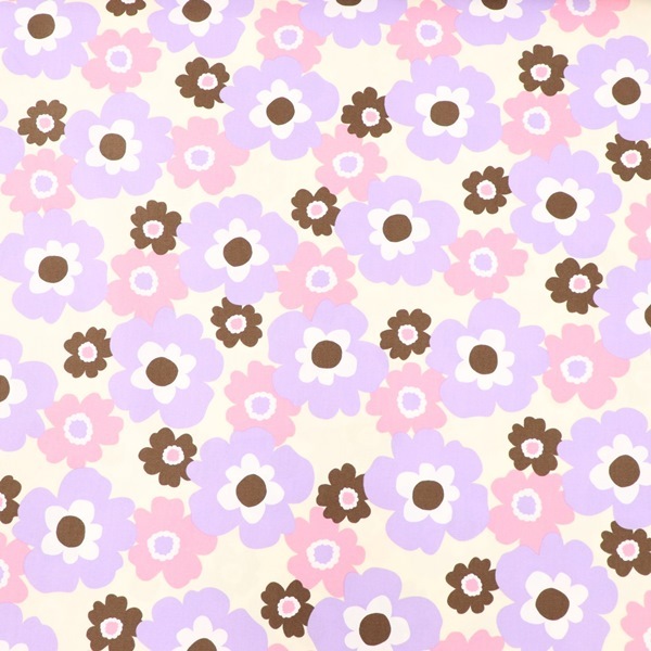 生地 W巾 150cm巾 綿オックスプリント リトルフフラ柄 | 手芸センター