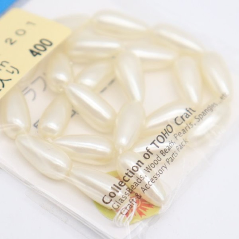 TOHO パール カルトラ No.201 ツユ 6×14mm 約22粒入 | 手芸センター