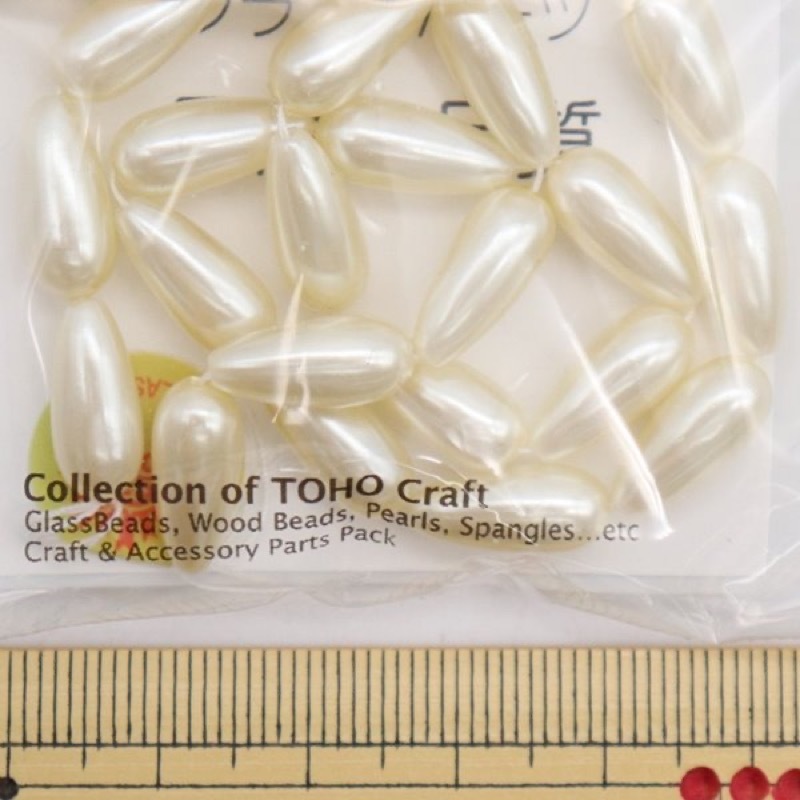 TOHO パール カルトラ No.201 ツユ 6×14mm 約22粒入 | 手芸センター
